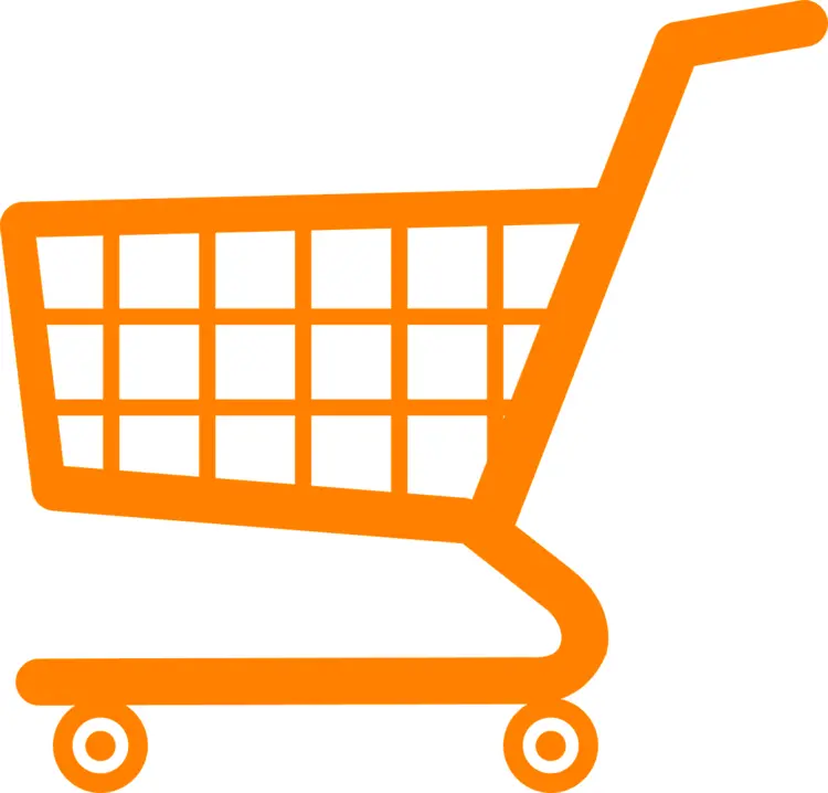 Orange Shopping Cart Icon