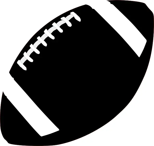 Black and White Football Illustration