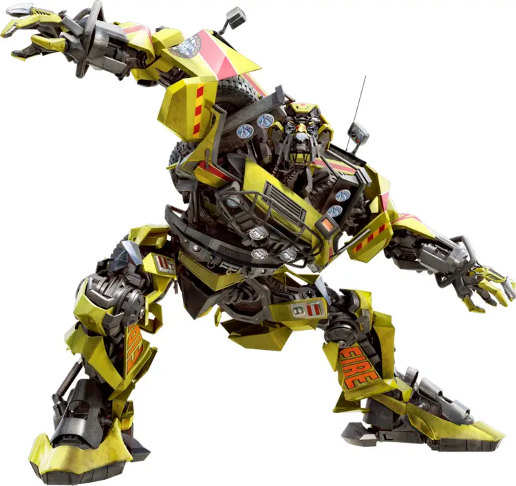 Yellow Mechanical Transformer Robot