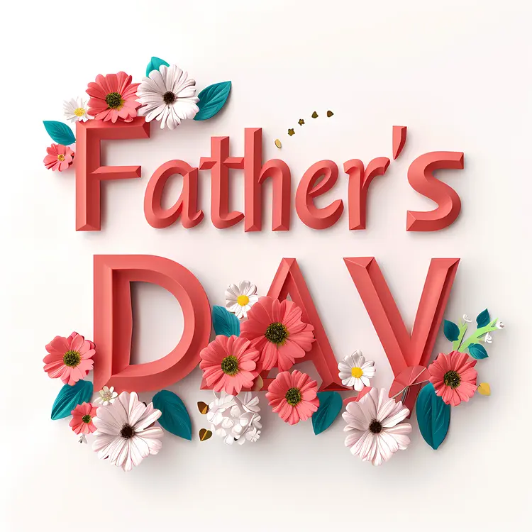 Father's Day Flowers Illustration