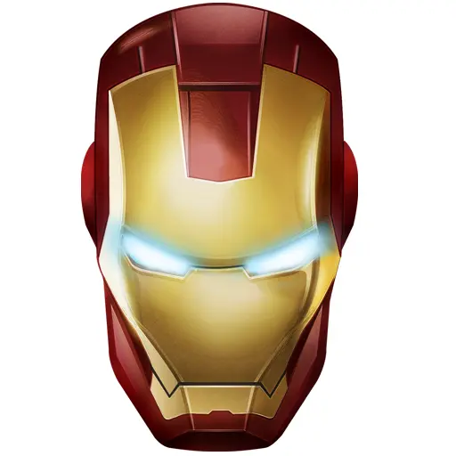 Red and Gold Iron Man Mask