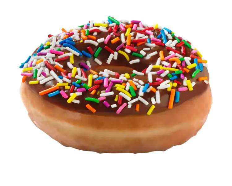 Delicious Chocolate Donut with Colorful Sprinkles