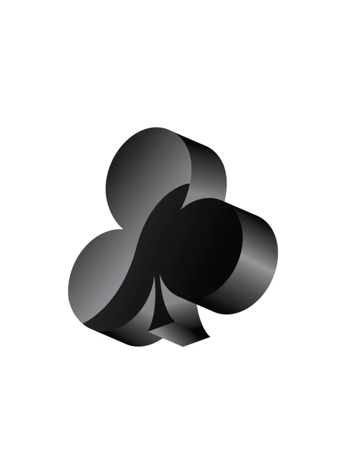 Black Club Symbol for Card Games