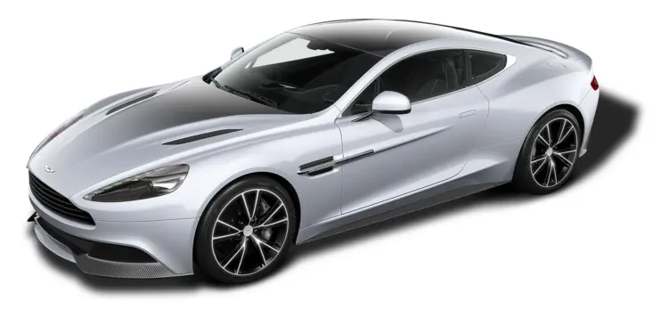 Silver Sports Car Aston Martin Vanquish