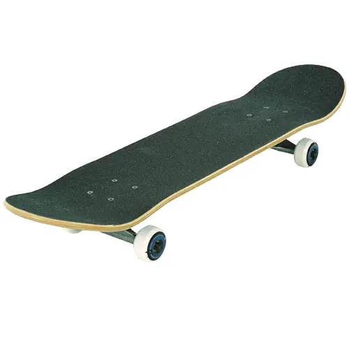 Black Skateboard with White Wheels