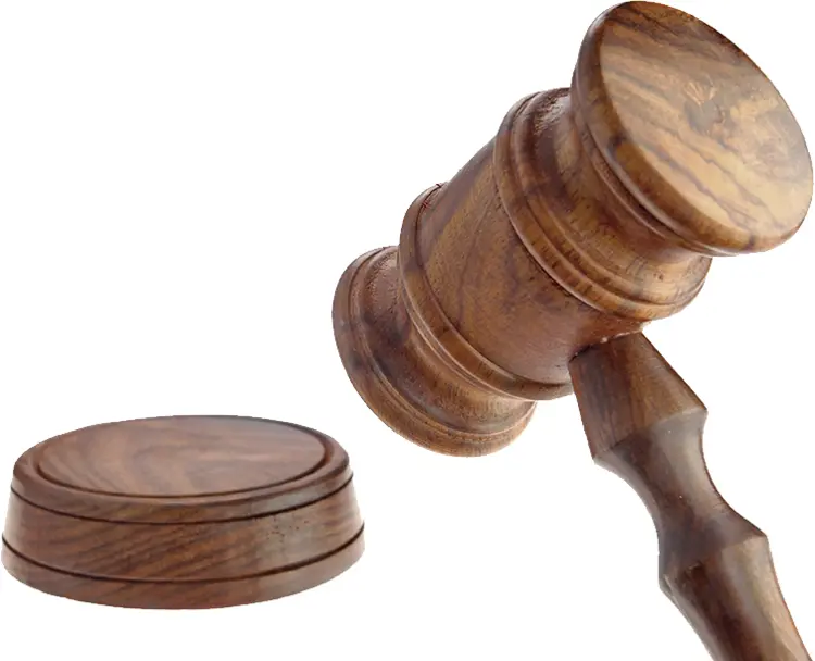 Wooden Gavel for Courtroom Use