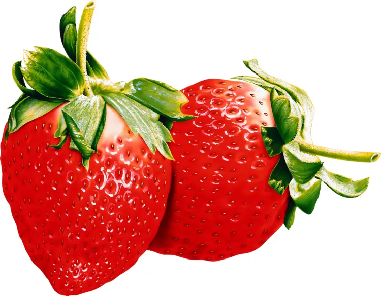 Fresh Juicy Red Strawberries