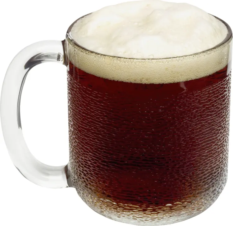 Foamy Dark Beer in Mug