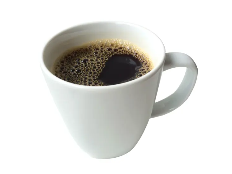 White Coffee Cup with Black Coffee