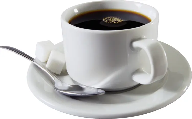 White Coffee Cup with Saucer and Spoon