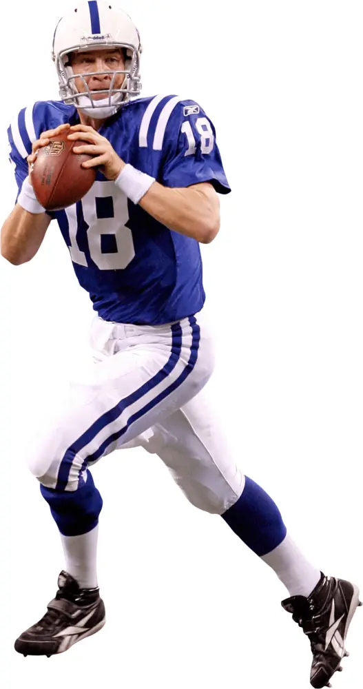 Football Player in Blue Jersey