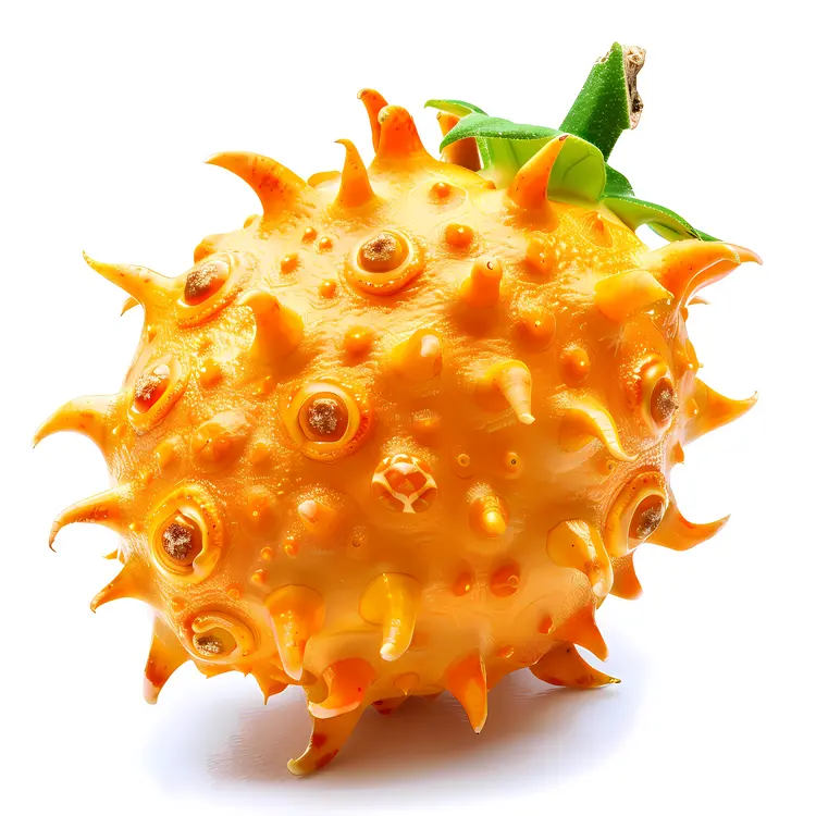 Exotic Spiky Orange Kiwano Fruit