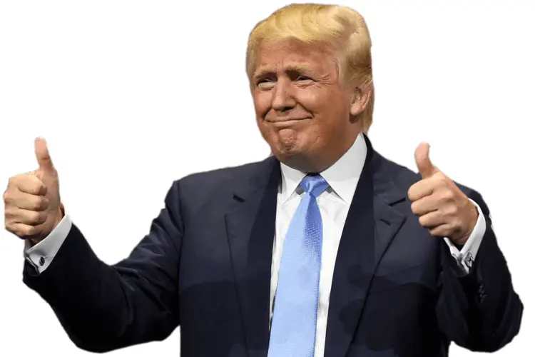 Man in Black Suit with Thumbs Up