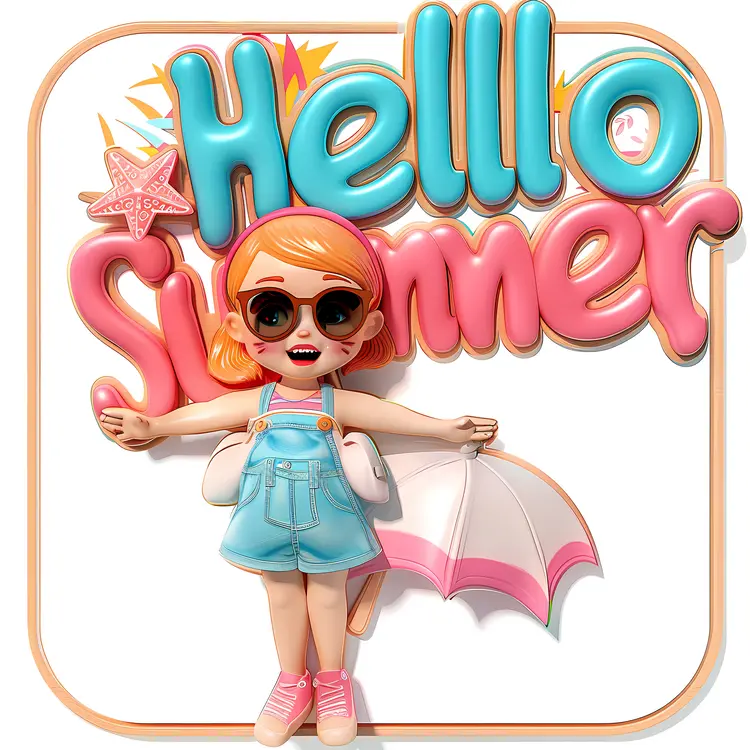 Hello Summer with Cute Girl