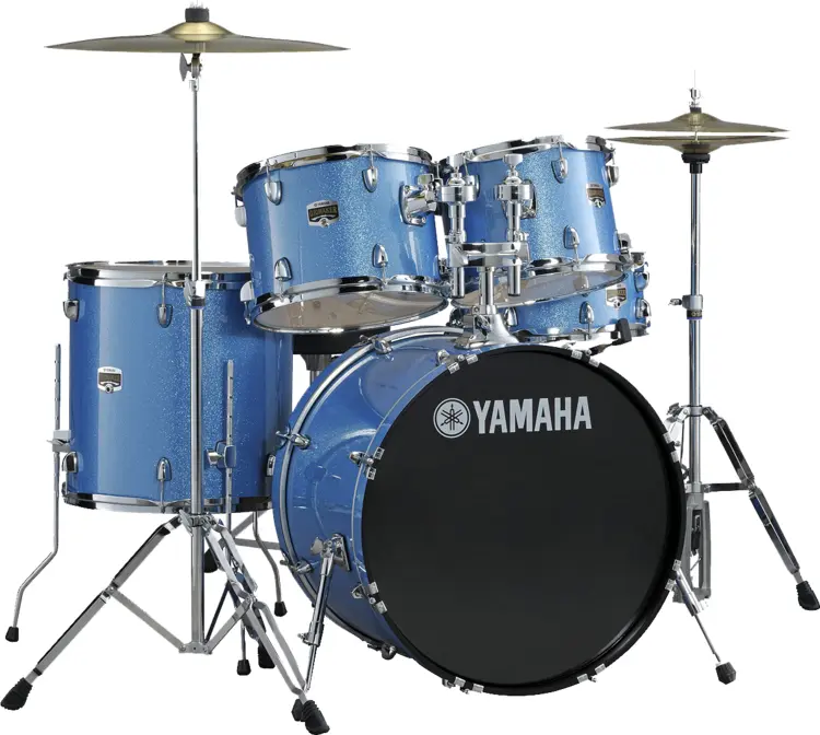 Blue Drum Set with Cymbals