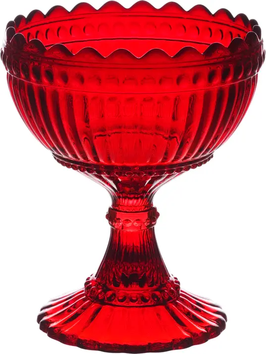 Stunning Red Glass Bowl for Decoration