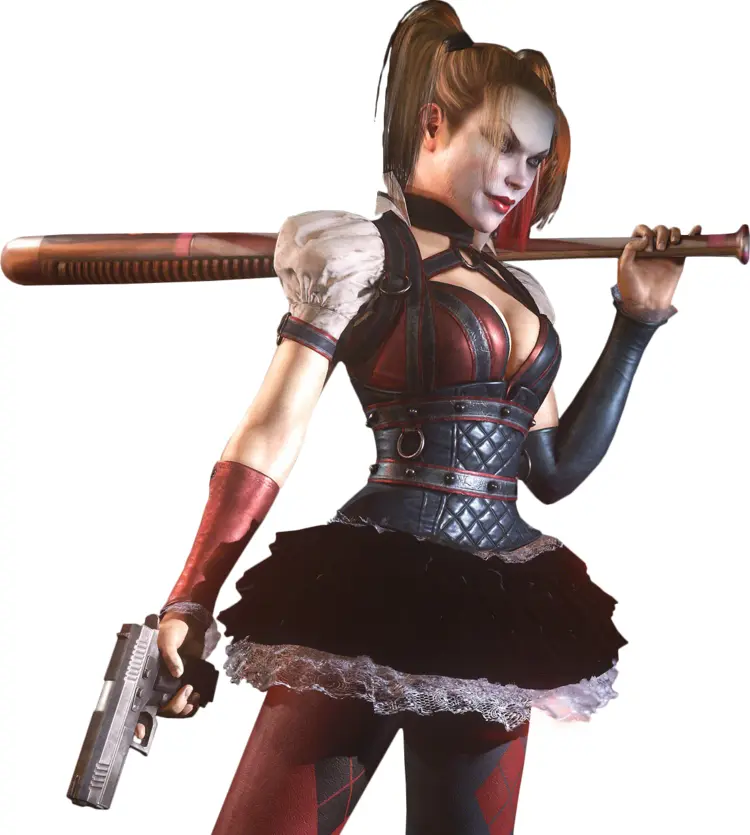 Harley Quinn with Gun and Bat