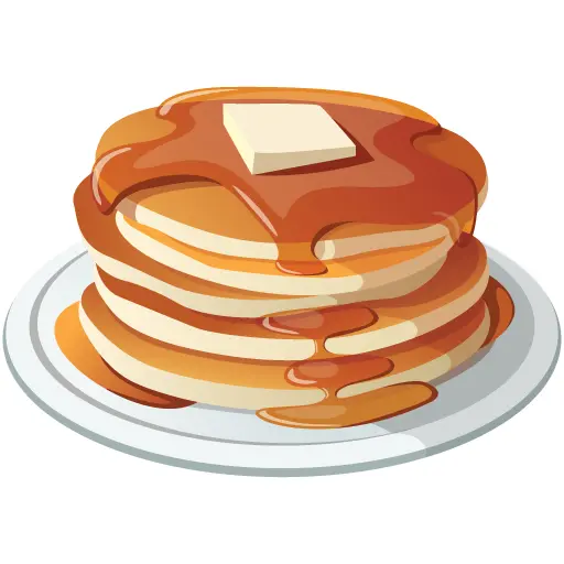 Delicious Pancakes with Butter and Syrup