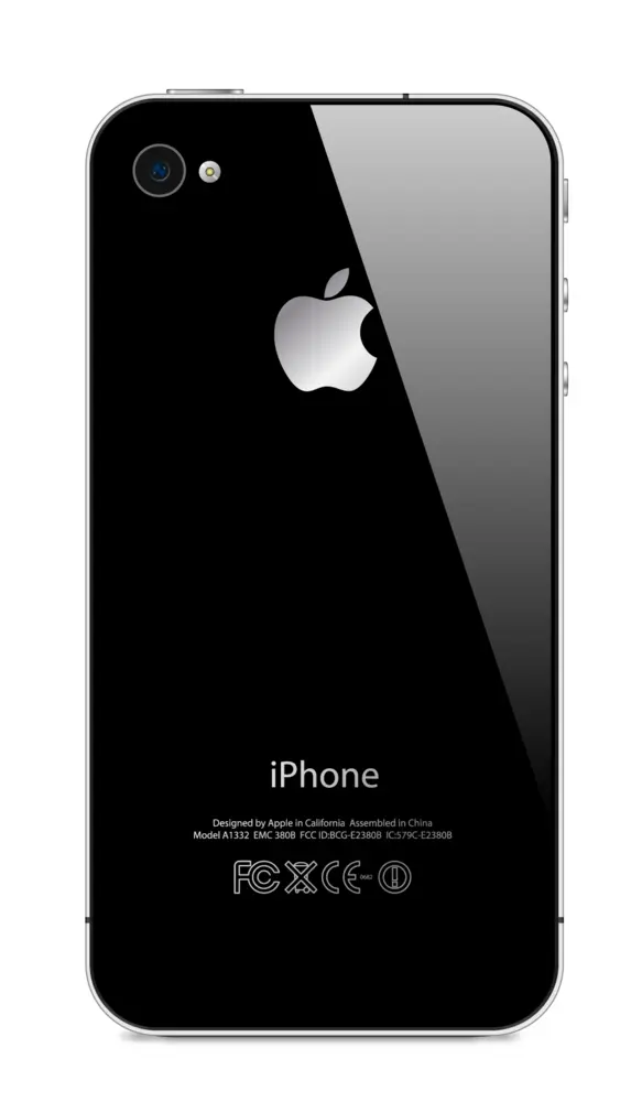 Black iPhone Back View