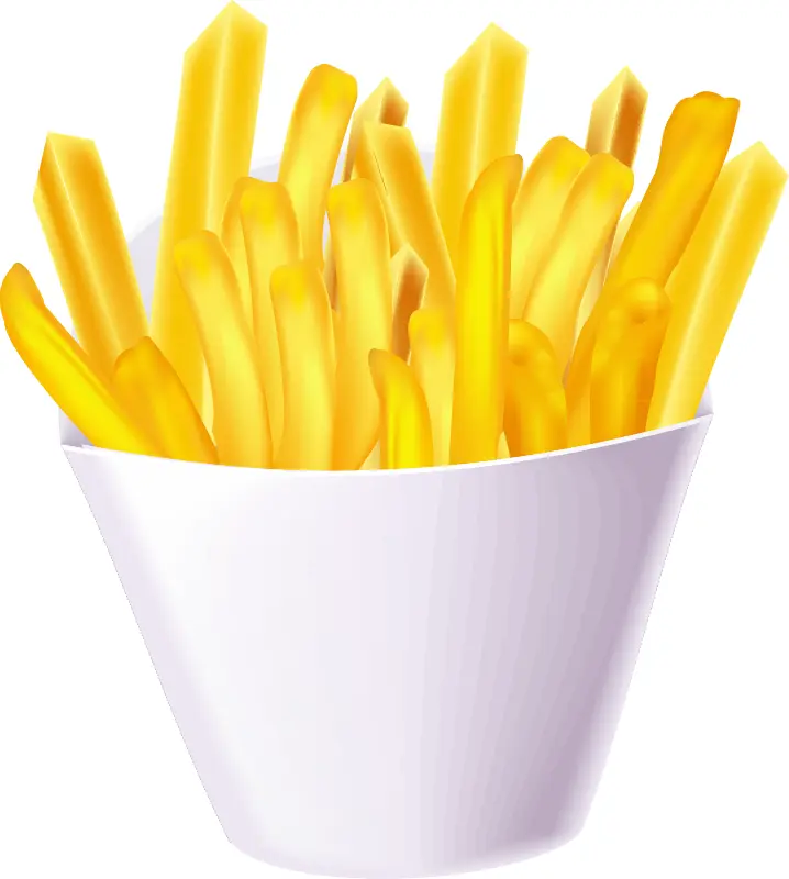 French Fries in White Box