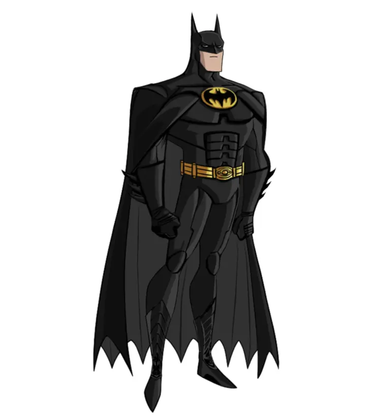 Batman in Black Suit with Yellow Belt