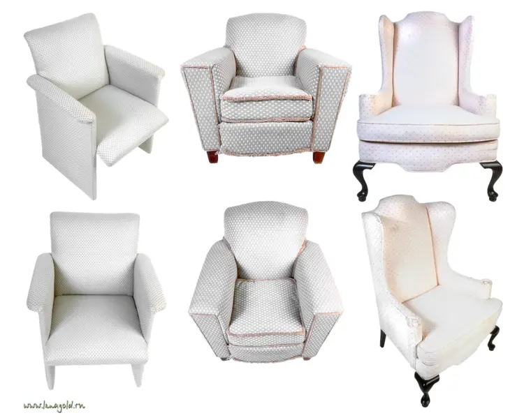 Set of White Armchairs