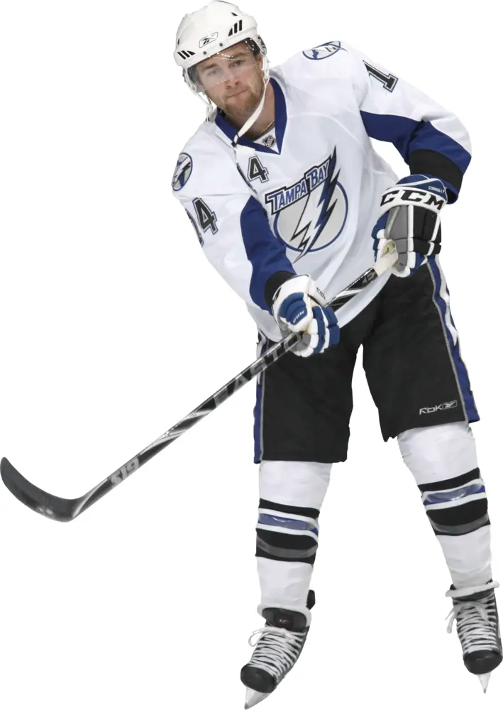 White Hockey Player in Action