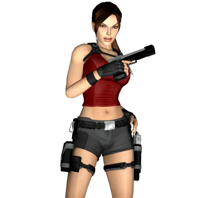 Action Female Character with Gun