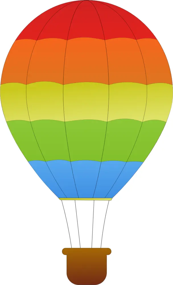 Rainbow Hot Air Balloon