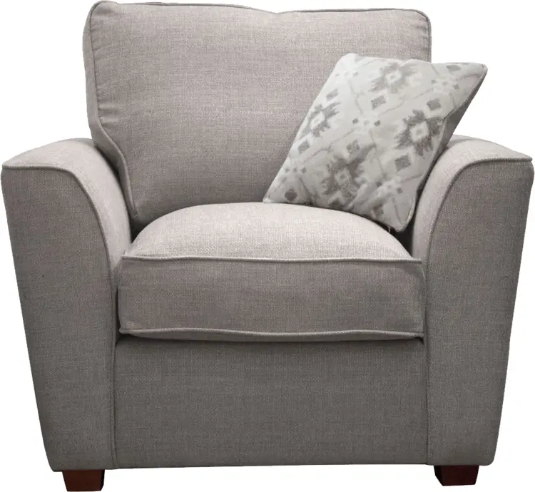 Comfortable Gray Armchair with Cushion