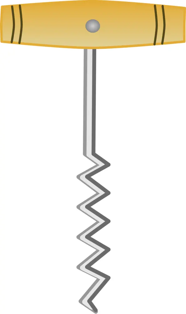 Simple Corkscrew with Wooden Handle