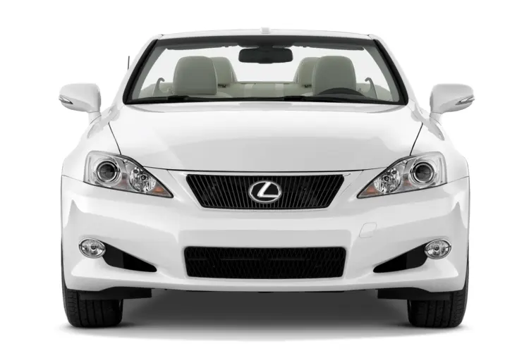 Front View of White Lexus Convertible Car