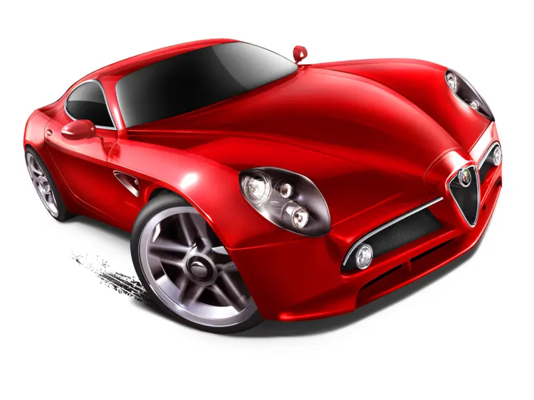 Sleek Red Sports Car