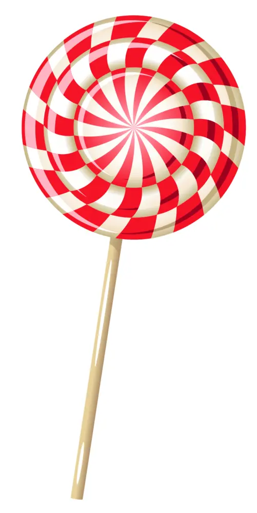 Red and White Swirl Lollipop