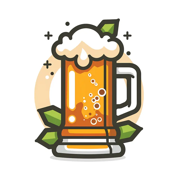 Beer Mug with Frothy Top