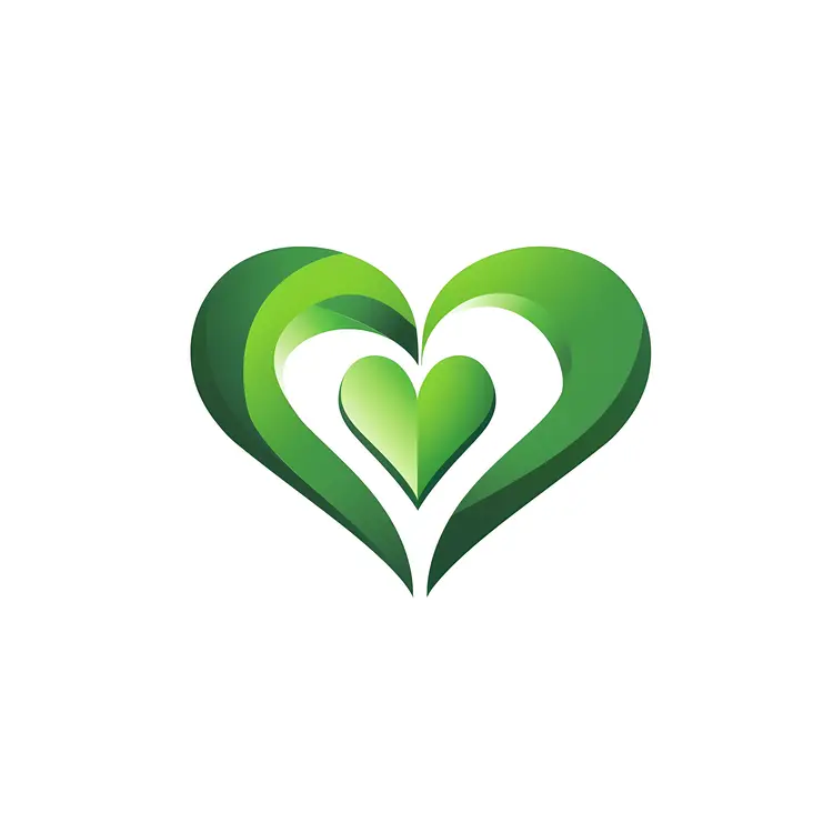 Green Heart Symbol for Eco-friendly Love