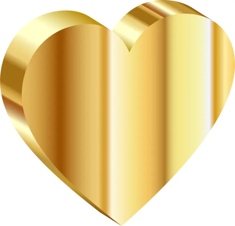 Shiny Golden Heart