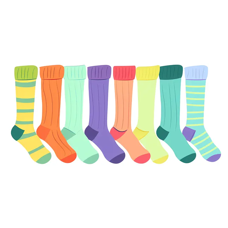 Rainbow Striped Socks