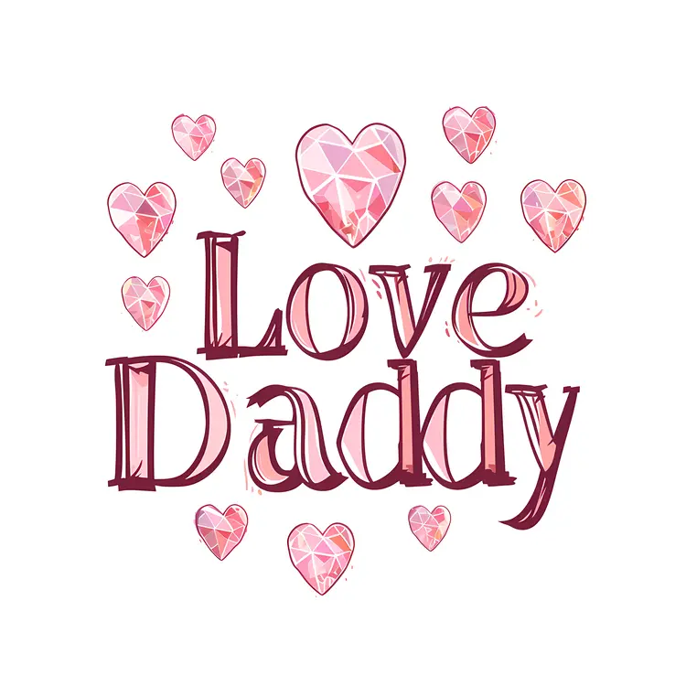 Love Daddy with Cute Hearts