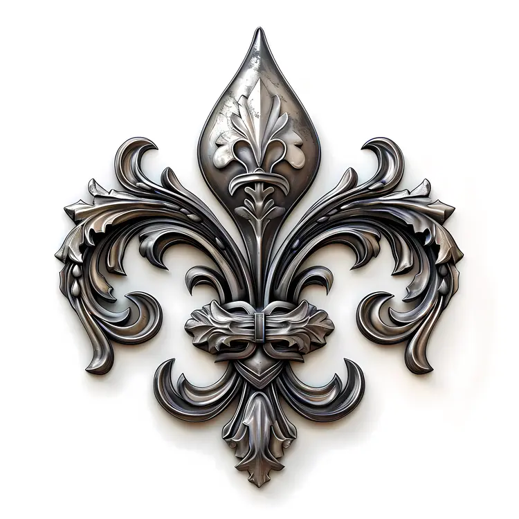 Silver Fleur-de-lis Symbol