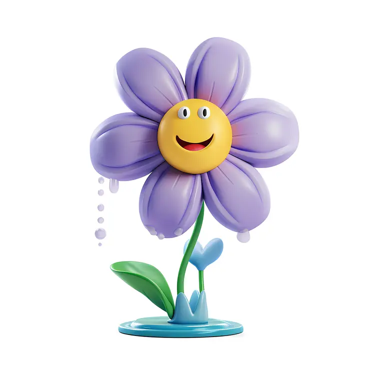 Smiling Purple Flower