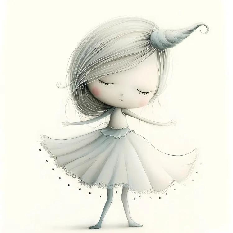 Fantasy Unicorn Girl Dancing