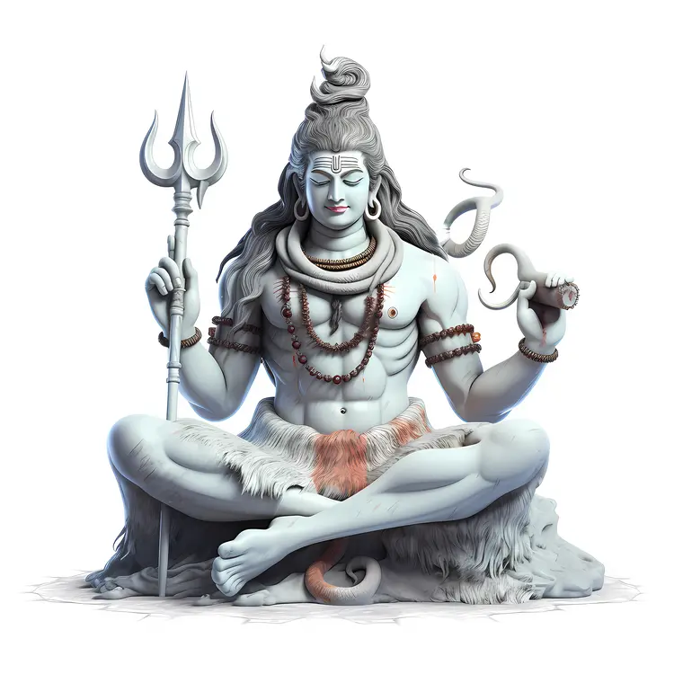 Shiva Statue Illustration