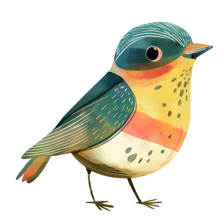 Colorful Cartoon Bird