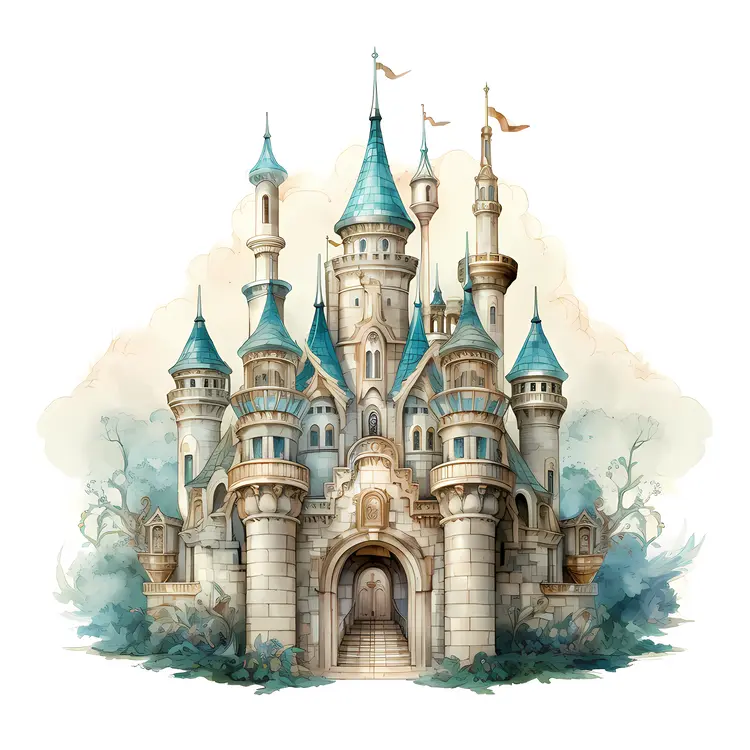 Blue Fantasy Castle