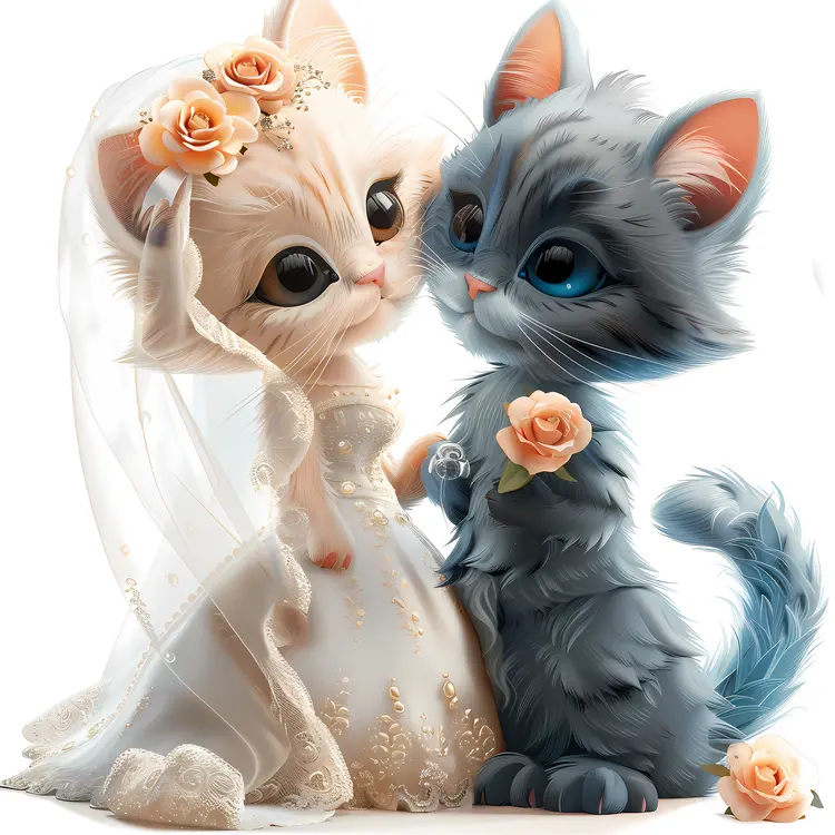 Adorable Wedding Cats
