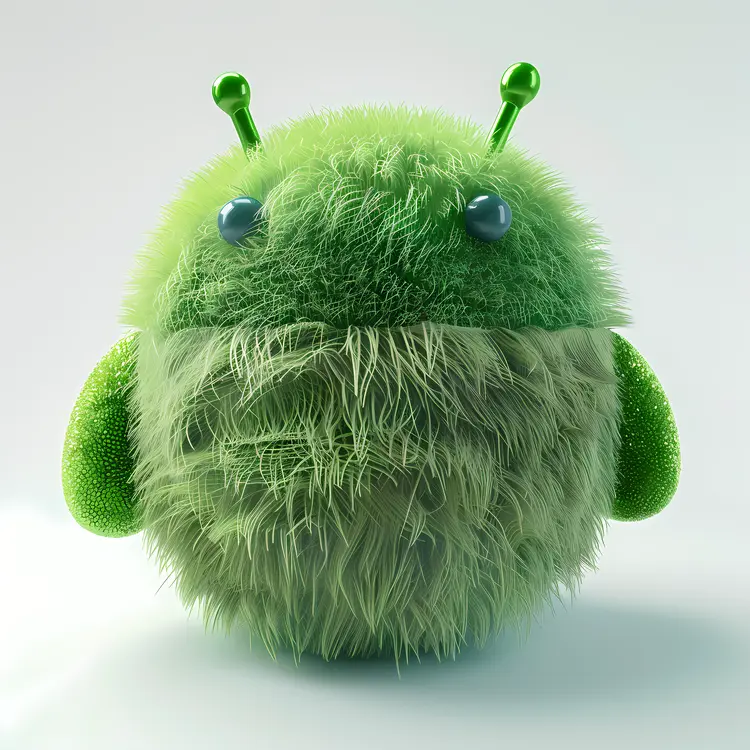 Furry Green Android Logo