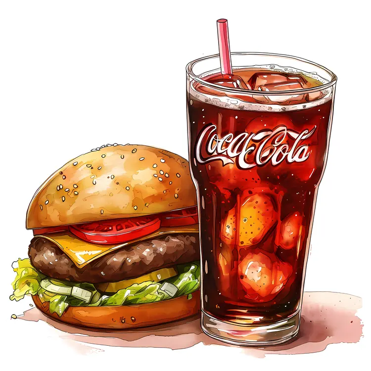 Cheeseburger and Coca-Cola