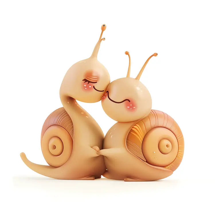Cute Kissing Snails
