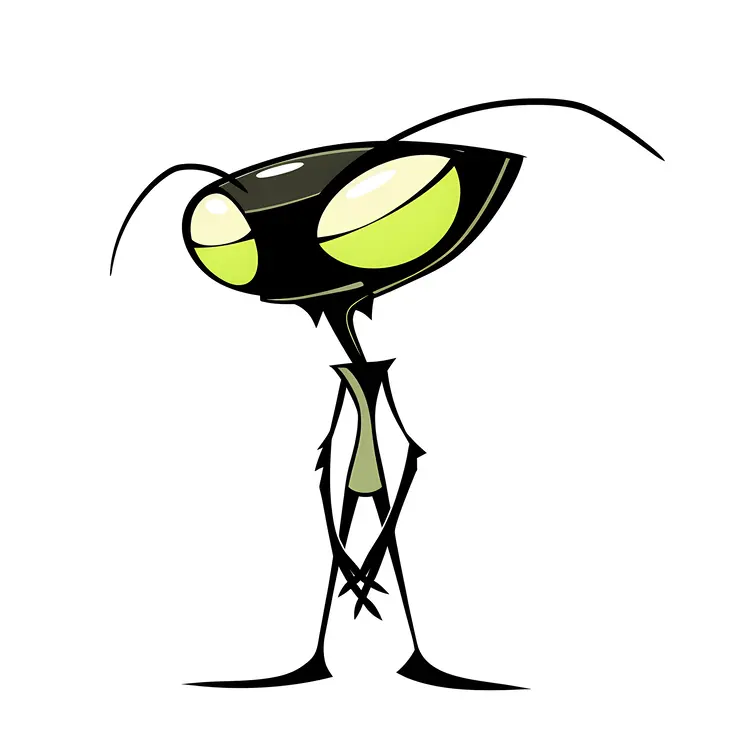 Cute Green Alien Character